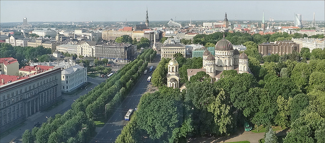 Riga, capitale de la Lettonie.